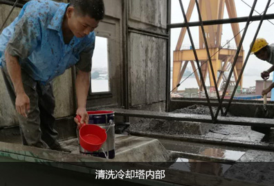 廣州船廠馬利冷卻塔填料更換